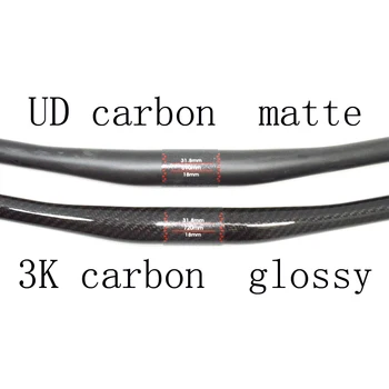 3K sau UD fibra de carbon ghidon munte 9 grade plat ghidon bicicleta ghidon mat sau lucios BMX crescut ghidon piese