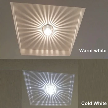 3W LED-uri Plafon de Aluminiu corp de iluminat Spot Nuanta de Lumina Lampa de Iluminat pentru tavan, perete coridor iluminat