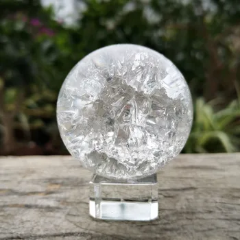 4/5/6cm Cristal de Gheață Sparge Balonul de Sticlă Sfera Feng Shui Ornament Rocky Fântână de Apă Bonsai Balonul Figurina Decor Acasă