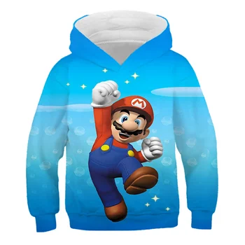 4 La 14 Ani Copii Hanorace Super Mario Tipărite Jachete Hanorac Baieti Fete Super Smash Bros Tricou casual, haine Copii