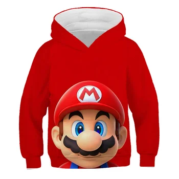 4 La 14 Ani Copii Hanorace Super Mario Tipărite Jachete Hanorac Baieti Fete Super Smash Bros Tricou casual, haine Copii
