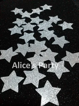 400buc Argint Grăsime Stele Confetti Twinkle Little Star Ziua baietel Duș Petrecere Setarea de Masă Scatter Decoratiuni Photoprop