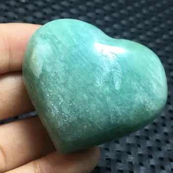 40mm Naturale Frumoase Amazonite Cristal de Cuarț Inima de Piatră Șlefuită de Vindecare de Pietre Naturale și Minerale