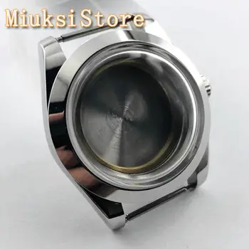 40mm steril ceas de argint din oțel inoxidabil caz, se potrivesc NH35 NH36 ETA2836, Miyota821A 8215 82 serie, Seagull1612 Mingzhu DG2813 3804