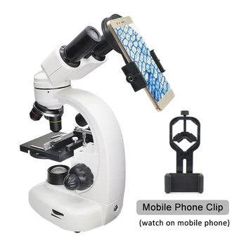 40X-1600X Binocular Microscop Biologic cu 360 de grade Rotativ Cap Optice Iluminat Microscop pentru Elev Experiment