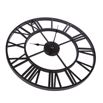 47CM Metal Ceas de Perete Vintage Agățat Ceas de Perete Tăcut Fier Numeral Roman Ceas Decorativ pentru Camera de zi Dormitor Bucatarie Offi