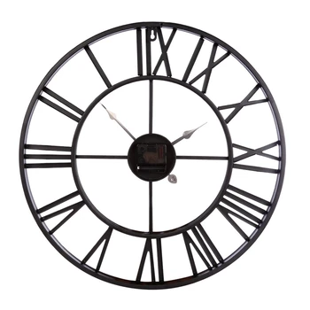 47CM Metal Ceas de Perete Vintage Agățat Ceas de Perete Tăcut Fier Numeral Roman Ceas Decorativ pentru Camera de zi Dormitor Bucatarie Offi
