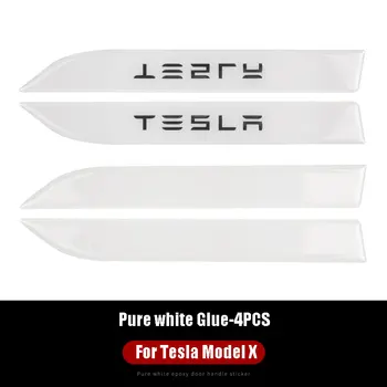 4BUC Vehicul Mâner de Ușă Folie Autocolant Autocolante Set Pentru Tesla Model X S 12-20