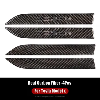 4BUC Vehicul Mâner de Ușă Folie Autocolant Autocolante Set Pentru Tesla Model X S 12-20