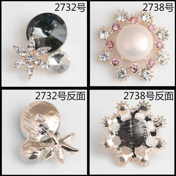 50pcs Culoare Aur Materialul Aliaj Imitații de Perle de Cristal Farmec Floare Pandantiv Pentru Nunta DIY Manual de Luare de Bijuterii en-gros