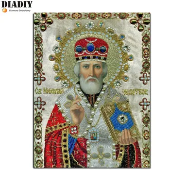 5d Diy Diamant Pictura cruciulițe Religie Pictograma de Lider Diamant Mozaic religios adevărat bărbați diamant broderie cu strasuri