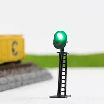 5pcs Model de cale Ferată 1:87 2-Lumina Semnalul Verde/Rosu HO Scară 4.5 cm 12V Led JTD05 model de semnale de trafic, lumini cu led-uri