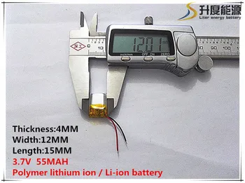 5pcs [SD] 3.7 V,55mAH,[401215] Polimer litiu-ion / Li-ion pentru JUCĂRIE,POWER BANK,GPS,mp3,mp4,telefon mobil,vorbitor