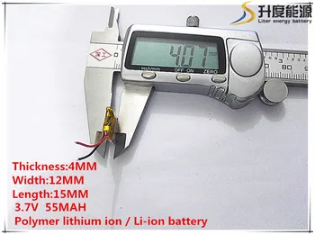 5pcs [SD] 3.7 V,55mAH,[401215] Polimer litiu-ion / Li-ion pentru JUCĂRIE,POWER BANK,GPS,mp3,mp4,telefon mobil,vorbitor