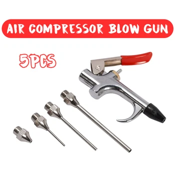 5pcs/set Compresor de Aer Sufla Gun Metal Instrument Npt Aer Admisie Kit Spray Suflantă Gonflabile Ac Accesorii de Curățare Tool Kit