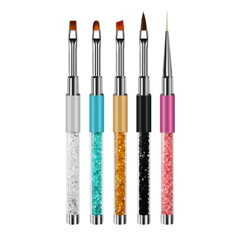 5pcs/set Pictura de Linie Set de Perie de Unghii Dotting Design Nail Art Brush Kit mai Multe Dimensiuni de Sculptură Stilou pentru UV Gel de unghii DIY Desen