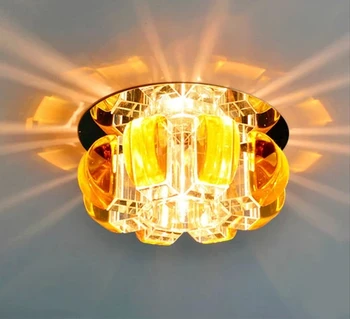 5W moderne de cristal lampă cu Led-uri luminile de intrare AC85-265V led balcon plafon lămpi de lumină pentru decor acasă tavan corp de iluminat