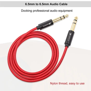 6.5 mm Jack Audio Cablu de Nailon Împletite 6.35 Jack tată-tată Cablu Audio Stereo pentru Chitara Mixer Amplificator de Bass 6.35 Cablu Audio