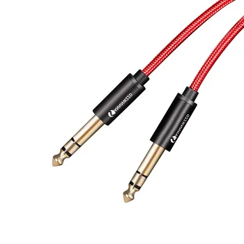 6.5 mm Jack Audio Cablu de Nailon Împletite 6.35 Jack tată-tată Cablu Audio Stereo pentru Chitara Mixer Amplificator de Bass 6.35 Cablu Audio