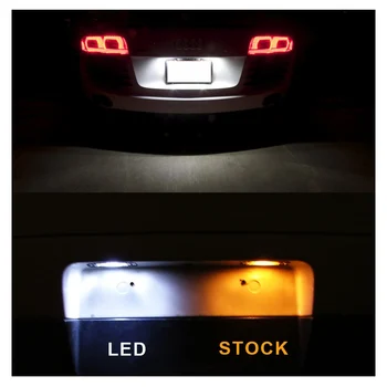6 Becuri Albe LED-uri Auto Dome Portbagaj Plafon Lumina de Interior Kit Pentru Nissan Rogue-2017 2018 2019 Înmatriculare Lampă Nici o Eroare