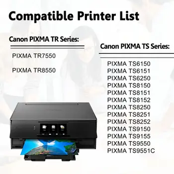 6 SET Canon PGI-580XXL CLI-581XXL Compatibil cu Cartușele de Cerneală pentru Canon PIXMA TS8150 TS8151 TS8152 TS8250 TS8251 TS8252