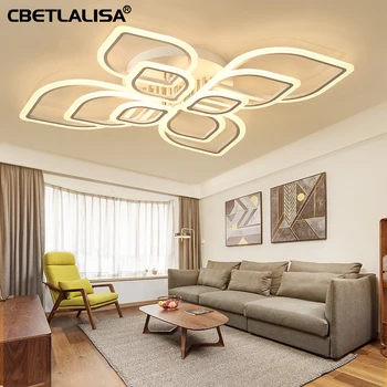60% LED-uri Moderne Candelabru lampă camera de zi, dormitor, sala de mese acrilice Plafon candelabru casa de iluminat interior