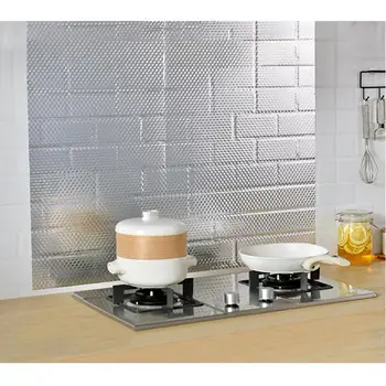 60x300cm bucătărie autoadezive rezistente la ulei de autocolant model de diamant groase de folie de aluminiu cabinet autocolant autocolant impermeabil 30D6