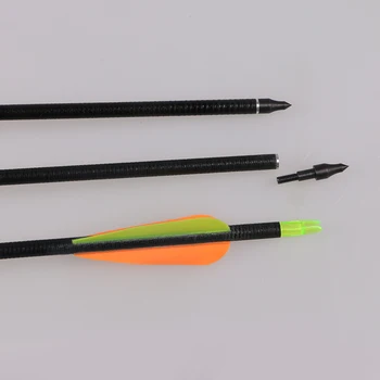 6pcs fibra de sticla Săgeată 81cm Lungime de 30-80lbs Pentru Compusul Arc Recurve de tir cu Arcul de Fotografiere și de Vânătoare