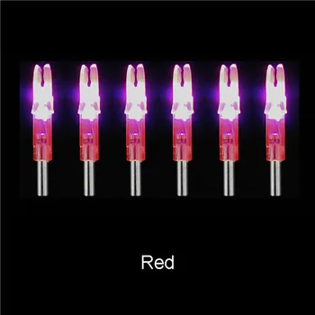 6pcsHunting ID6.2mm LED iluminat tir cu Arcul Săgeată Nock LED-uri Stralucitoare Săgeată Nocks Arbaleta Compound & Arc Recurve