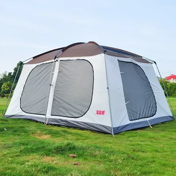 8-10 persoane 4*3*2.17 metru, 3 camere Mari, corturi militare în aer liber camping cort impermeabil 5000PU plaja cort pentru excursii de Familie