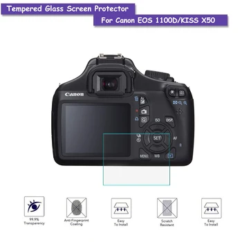 9H Temperat Pahar Ecran LCD de Protector Scut de Film pentru Canon EOS 1100D/KISS X50/IXUS 132 Accesorii aparat de Fotografiat