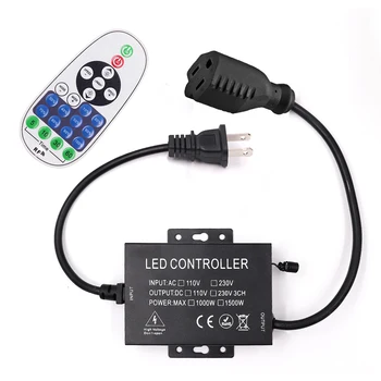 AC 110V-240V LED Strip Șir Dimmer 23Key RF 1500W Wireless Remote Controller UE/SUA Plug pentru Bec LED String/Benzi de Lumină
