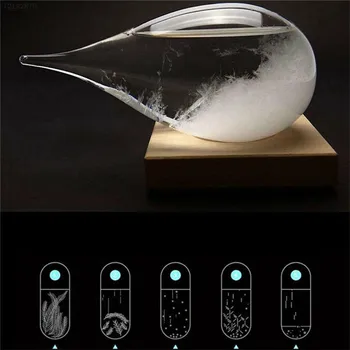 Acasă Decor Sticlă Meserii 20.5*9.5 cm Vreme Sticlă de Cristal Picătură de Apă Forma Sticlei Decor acasă Cadou Bouteille meteo