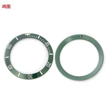 Accesorii ceas bezel ceramica bărbați pentru scufundări fantoma verde mână inel suprafață coajă diametru interior 30.7 mm ceramice ceas inel