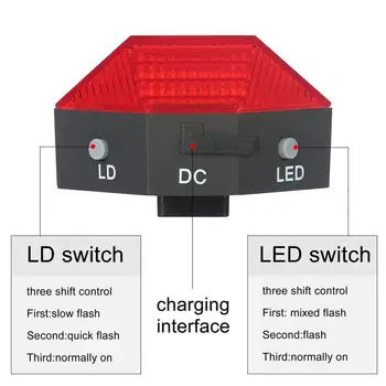 Accesorii pentru biciclete USB Reîncărcabilă Lumina Coada De 3 Moduri de Iluminare pentru Biciclete Lumini de Avertizare