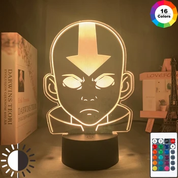 Acrilice Led Lumina de Noapte Avatar The Last Airbender pentru Copii Copilul Decor Dormitor Veioza Legenda lui Aang Figura Birou 3d Lampa