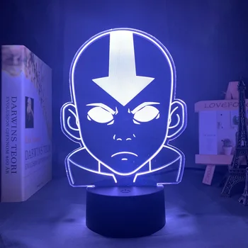 Acrilice Led Lumina de Noapte Avatar The Last Airbender pentru Copii Copilul Decor Dormitor Veioza Legenda lui Aang Figura Birou 3d Lampa