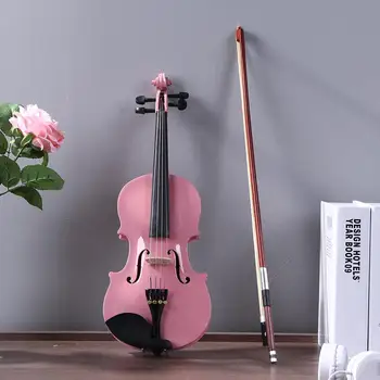 Acustic Vioara Vioara cu Cazul Instrumental Luciu Natural Arc pe bază de Colofoniu Muzical Roz Muzicală Plăcută Instrument Consumabile