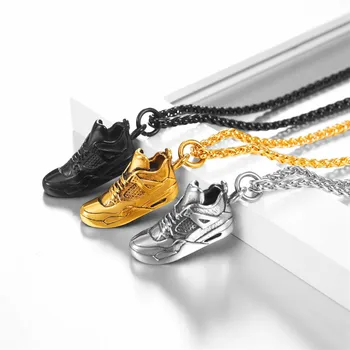 Adidas Pandantiv Colier Otel Inoxidabil/Aur/Negru Pantofi Sport de Bijuterii de Funcționare Cadou Pentru un Iubitor de Sport GP3247