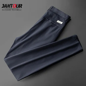 Afaceri de Brand Pantaloni Casual Barbati New Fashion Regulat skinny Albastru de Toamnă Clasic Masculin Pantaloni Barbati 4 Culori de Mari dimensiuni 36 38