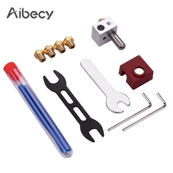 Aibecy MK10 Hotend Kit Set Extruder cu Căldură Bloc Alamă ajutaje Tub PTFE Tub de Silicon Ciorap Compatibil cu Flash Forge