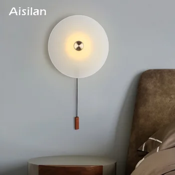 Aisilan LED-uri Lumina de perete Nordic light dormitor de lux lampă de noptieră cu comutator pridvor de intrare lampă de perete