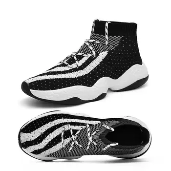 Alb Mens Pantofi pentru Bărbați Pantofi pentru Toamna anului 2019 Noi Oamenii de Agrement de Pantofi de Moda de Zbor Țese Șosete Pantofi Omul Galben Negru Adidasi