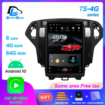 Android 10.0 4G global Lte gps auto multimedia stereo radio player pentru ford mondeo 2007-2010 verticale player, sistem de navigație