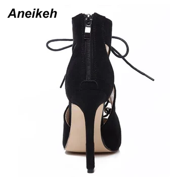 Aneikeh 2020 Primăvară Femeie Pantofi Snake Cereale Despicare Curea Sandale Fashion Show 35-42 Roma Cu Toc Sandale Sexy Petrecere Pompe