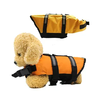 Animale de companie câine vestă de salvare de siguranță vestă de salvare de siguranță înot îmbrăca vara de costum de înot pentru excursie confortabil si respirabil viața jac
