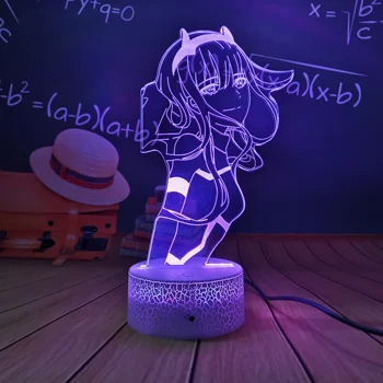 Anime 3d Lampa Zero Doi Veioza copii pentru Copii Dormitor Fete de Decor Lumina Manga Lumina de Noapte Lampa Draga Flori