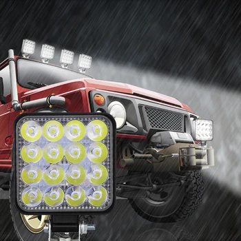 ANMINGPU 12V 24V 42W 48W LED Lumina de Ceață pentru Masini Off-Road Camion, Barca, ATV 4x4 Locului de întâlnire a CONDUS Lumina de Lucru Auto Daytime Running Light