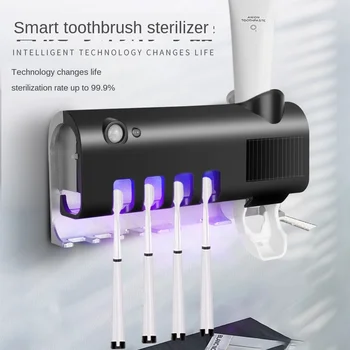 Antibacteria UV Titularul Periuta de dinti Pasta de dinti Automată Distribuitor Steriliza Acasă Curat Steriliza Accesorii pentru Baie Set