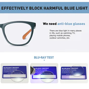 AOFLY DESIGN de BRAND Pătrat de Lumină Albastră de Blocare Pahare pentru Bărbați Ultralight TR90 Cadru Flexibil Ochelari de Calculator Masculin Feminin UV400